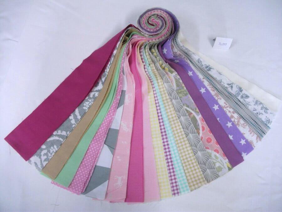 Κομμένες λωρίδες υφάσματος jelly roll για patchwork-quilting