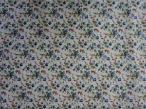 Βαμβακερό mini floral μπλε ύφασμα με το μέτρο