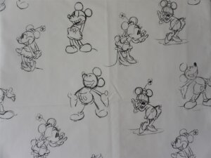 Color me ύφασμα Mickie & Minnie βαμβακερό 100% με το μέτρο